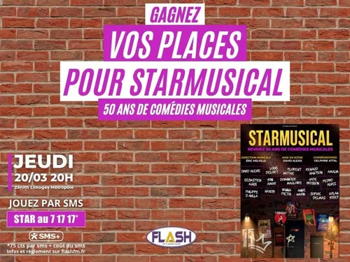 Gagnez vos places pour le spectacle Starmusical