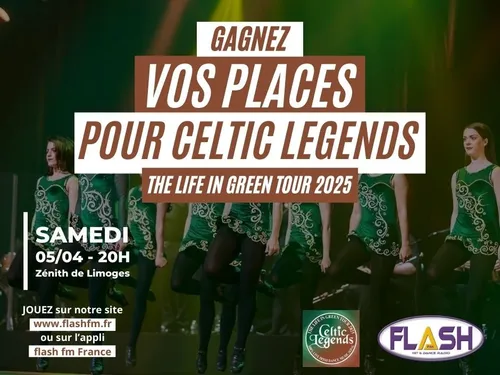 Gagnez vos places pour le concert de Celtic Legends à Limoges le 5...