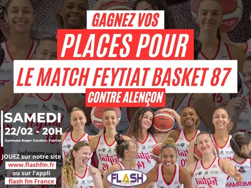 Gagnez vos places pour le match Feytiat Basket 87 contre Alençon