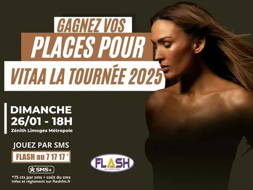 Gagnez vos places pour le concert de Vitaa au Zénith Limoges Métropole