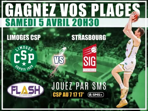 Gagnez vos places pour Limoges CSP / Strasbourg