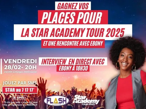 Gagnez votre rencontre avec Ebony + concert Star Academy