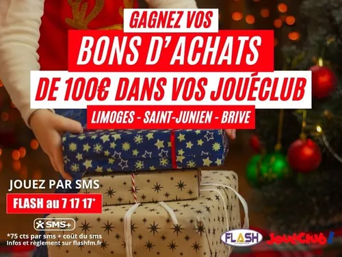 Gagnez vos bons d'achat de 100 € chez JouéClub !