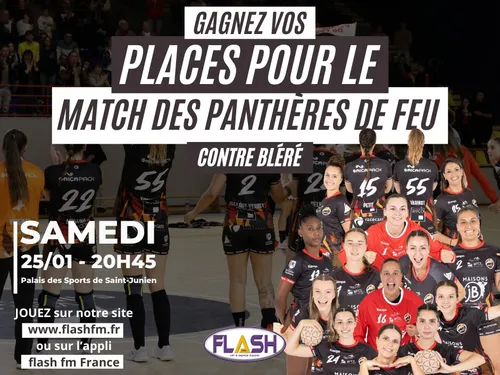 Gagnez vos places pour le match des Panthères de Feu de Saint...