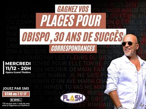 Gagnez vos invitations pour le concert de Pascal Obispo à l'Opéra...