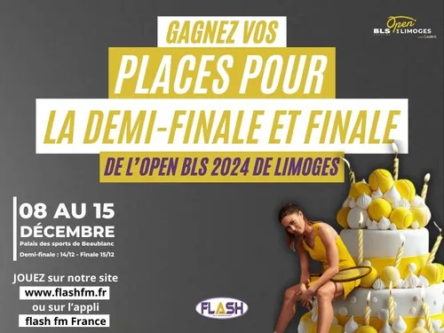 Gagnez vos invitations pour l'Open BLS avec Catalent de Limoges 2024