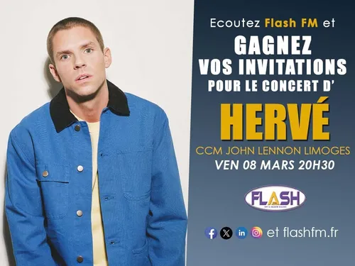 Gagnez vos invitations pour le concert d'Hervé à Limoges !