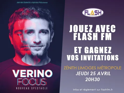 Gagnez vos places pour le spectacle de Vérino