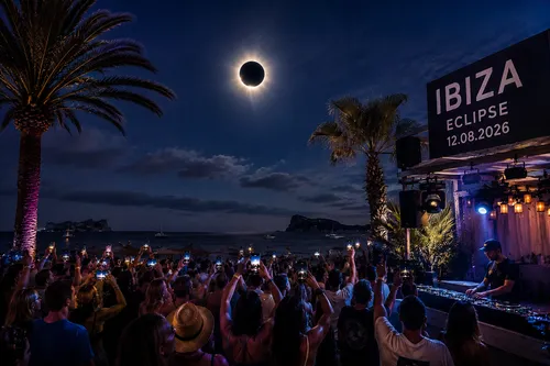 À Ibiza, l’éclipse est prétexte à faire la fête