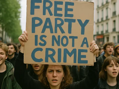 Manifester pour défendre les rave parties