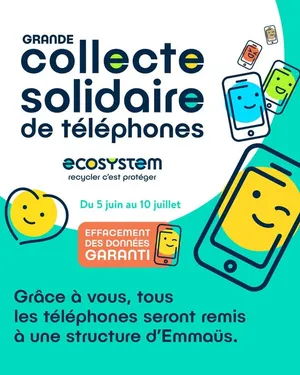 Une collecte solidaire de téléphones menée dans le Grand Est. 