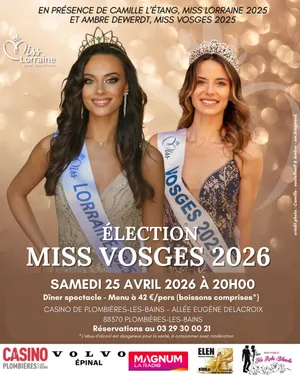  Qui sera élue Miss Vosges 2026 ce week-end ? 