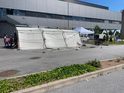 Exercice de gestion de victimes contaminées au Centre Hospitalier...