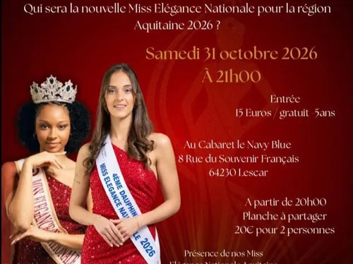 Lescar : Election de Miss Elegance Nationale Aquitaine 2026
