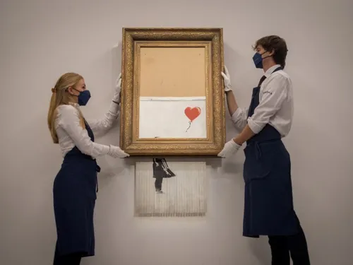 Banksy : sa toile auto-détruite remise aux enchères aujourd’hui