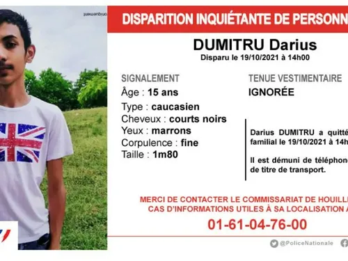 Yvelines : la police lance un appel à témoin pour retrouver Darius,...