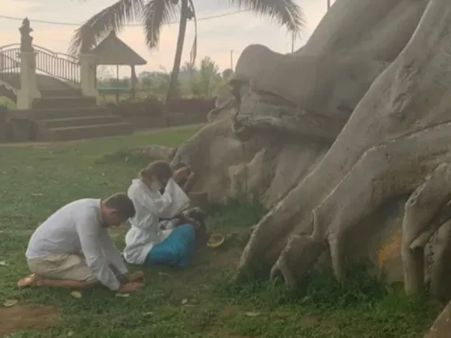 Il pose nu sur un arbre sacré, un couple expulsé de Bali