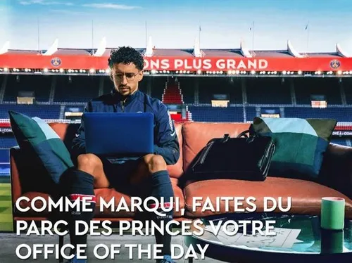 Un espace de coworking éphémère au Parc des Princes