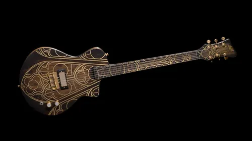 Un luthier fabrique une guitare avec une poutre brulée de...