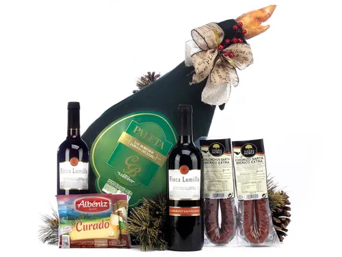 De la drogue et de l'alcool dans des paniers garnis de Noël