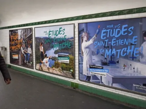 Les atouts stéphanois s'affichent... dans le métro à Paris