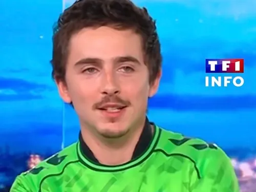 Thimothée Chalamet dévoile le nouveau maillot des Verts au 20H de...