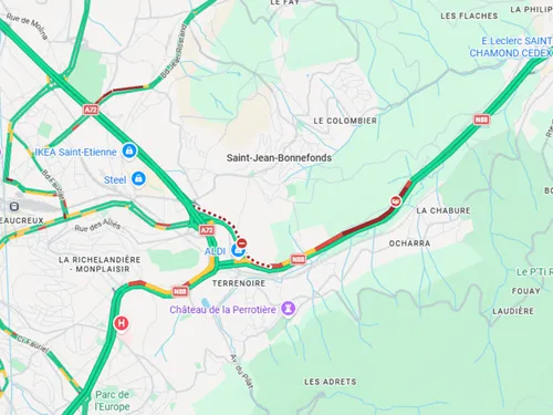 Terrenoire : la bretelle permettant de rejoindre l'A72 fermée