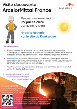 Visite estivale sur le site ArcelorMittal Dunkerque