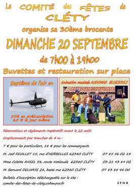 Brocante Braderie a Clety de 7 H a 19 H