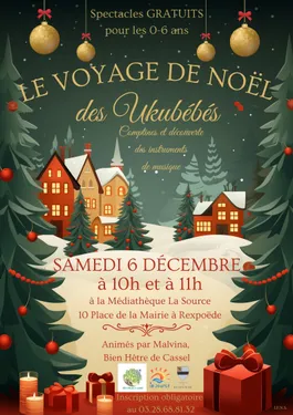 Les Ukubébés de Noël arrivent à la Médiathèque La Source ! 