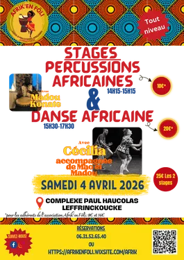 Stage de percussions et danses africaines