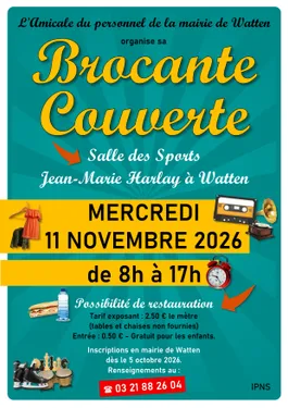 Brocante couverte de l'amicale du personnel de la Mairie de Watten