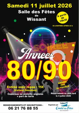 SOIREE DANSANTE ANNEES 80/90