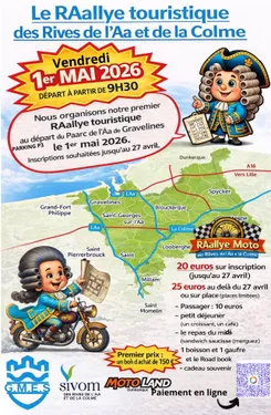 Le raallye touristique des rives de l’Aa et de la colme en moto 