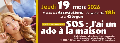 Soirée d'information " SOS: j'ai un ado à la maison"