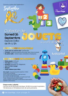 Collecte de Jouets au profit de "Ludopital" - Opération Septembre...