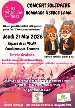 Concert solidaire hommage à Serge Lama  les blouses roses