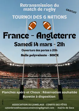 Retransmission match rugby FRANCE-ANGLETERRE