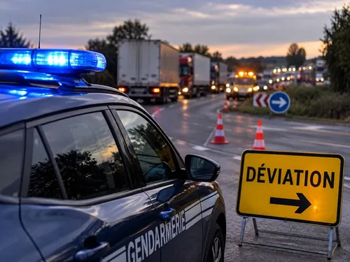 Ebblinghem / RD642 : trois poids lourds accidentés bloquent la route