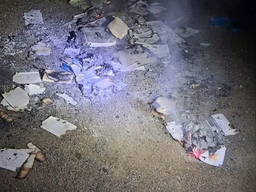 Des livres brûlés au niveau du parc d'Armbouts-Cappel