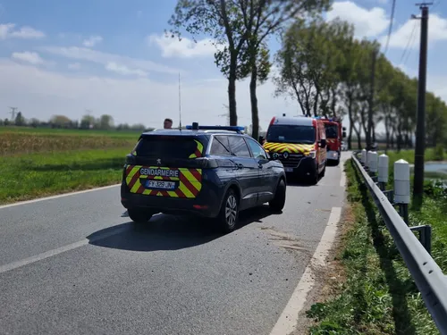 Accident à Saint-Folquin : un motard de 23 ans blessé 