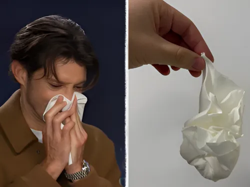 Un mouchoir usagé de Pierre Niney s’envole à 100 000 € aux enchères !