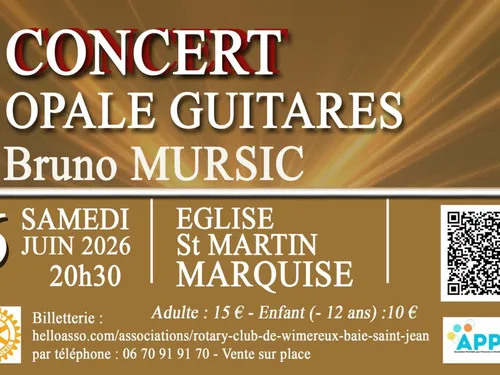Marquise : Concert d'Opale Guitares à l'église de Marquise ce...