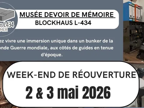 Saint-Omer : Réouverture du Blockhaus L434 à St Omer les 2 et 3 mai