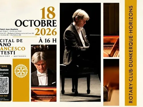 Dunkerque : Récital de Piano dimanche 18 octobre à l'Eglise Saint...