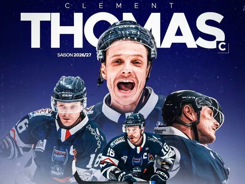 Hockey-sur-glace, Dunkerque : Clément Thomas va enchaîner une 25ème...