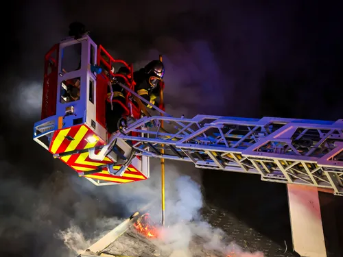 Une maison détruite par les flammes à Killem cette nuit de mercredi...