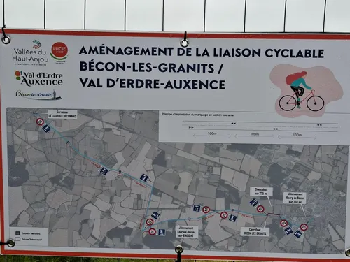 Près du Lion d'Angers. Les travaux de la liaison cyclable entre...