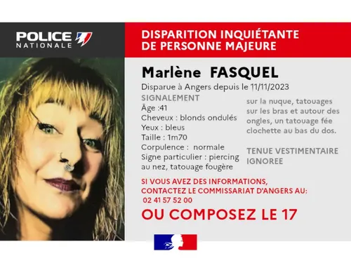 Angers. Disparition inquiétante d'une quadragénaire depuis le 11...