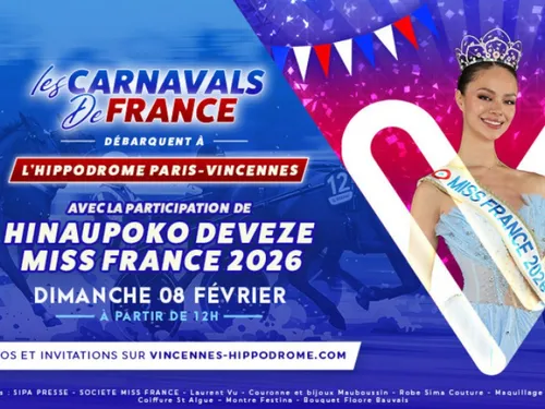 Miss france 2026 : Hinaupoko Devèze au carnaval de Paris-Vincennes